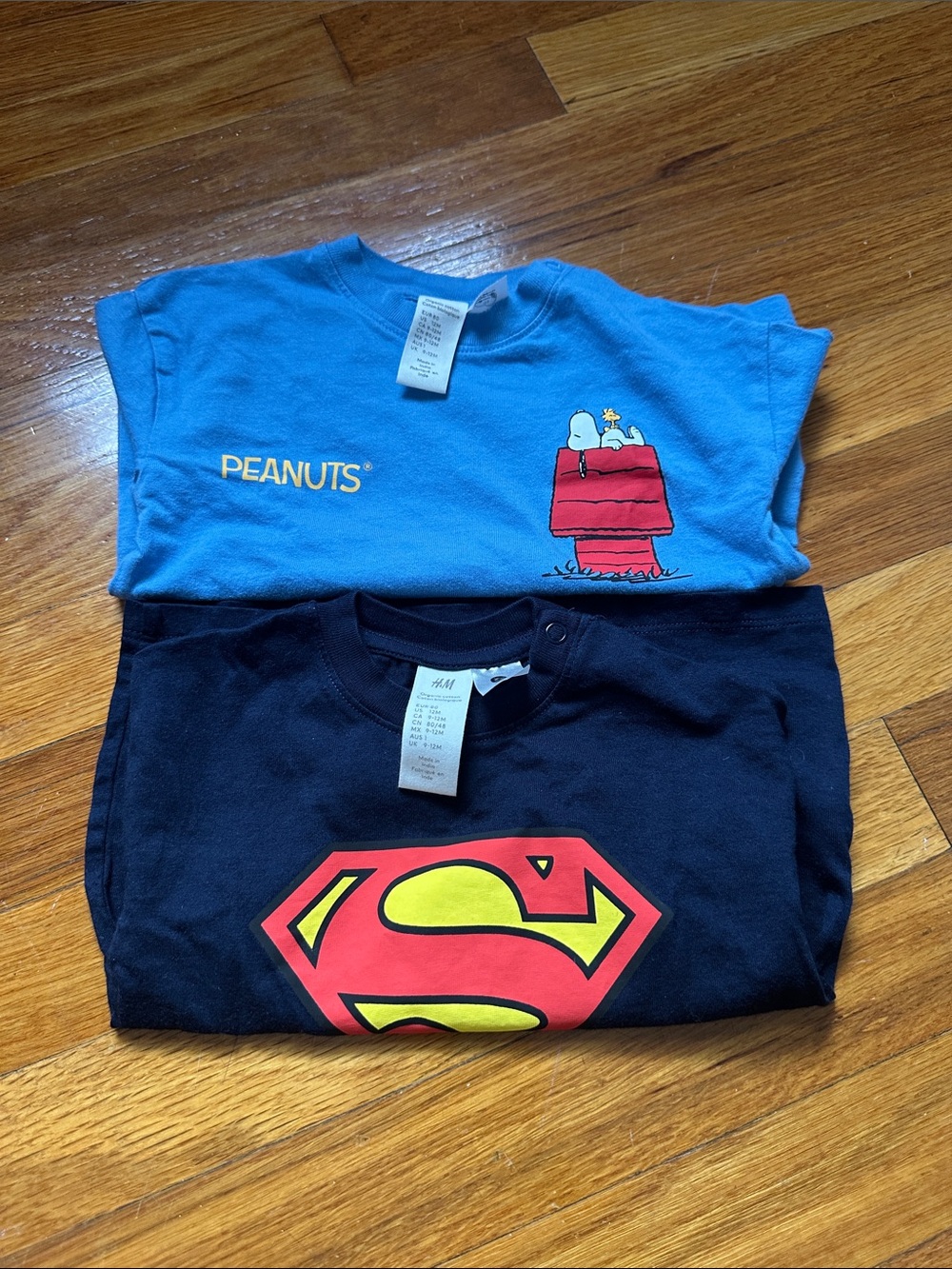 Peanuts & Superman Kids Costume T-Shirts - Blue and Navy